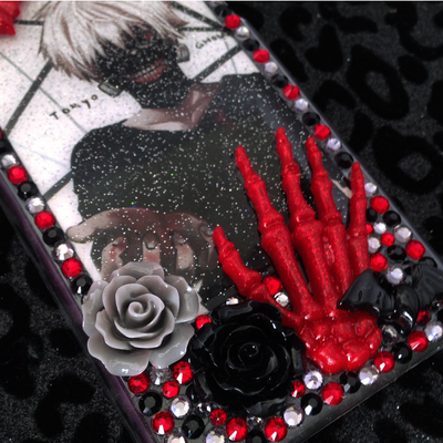 Iphone 6 tokyo ghoul rhinestone resin case